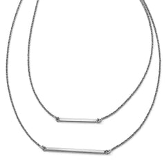 Sterling Silver Double 1.4 mm Strand with 2in ext. Necklace