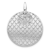Sterling Silver Brushed Preciosa Crystal Pendant
