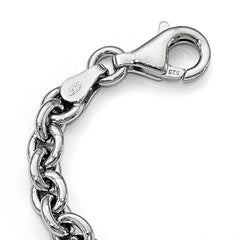 Sophia Jewelers Sterling Silver CZ Infinity Necklace Elegant Polished Finish