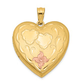 1/20 Gold Filled 4-Frame Enameled Heart Locket