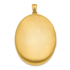 1/20 Gold Filled 34mm Enameled Flower Oval Locket