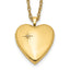 1/20 Gold Filled 20mm Polished/Satin Diamond Star Heart Locket Necklace