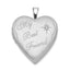 Sterling Silver Rhodium-plated 20mm Best Friend with Diamond Heart Locket