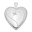 Heart Locket in Sterling Silver with Diamond Accent, 25mm (0.01 ct. tw.) - Sophia Jewelers
