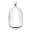 Sterling Silver Rhodium-plated Polished Rectangular Locket