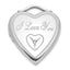 Love You Heart Locket in Sterling Silver with Diamond, 24mm (0.05 ct. tw.) - Sophia Jewelers