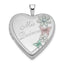 Mis Quince Butterfly Heart Locket in Sterling Silver, 25mm - Sophia Jewelers