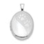 Paw Prints Oval Locket in Sterling Silver, 25mm, Opens - Sophia Jewelers