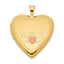 Sterling Silver Gold-plated 20mm Claddagh Enameled Heart Locket