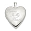 "Forever in My Heart" Heart Locket in Sterling Silver, 20mm - Sophia Jewelers