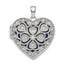 Sterling Silver Rhodium-plated Fancy CZ Heart Locket