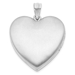Sterling Silver Rhodium-plated 24mm with Dia. Star Design Ash Holder Heart
