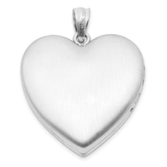 Sterling Silver Rhodium-plated 24mm Forever in My Heart Ash Holder Heart Lo