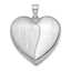 Heart Locket Ash Holder Pendant in Sterling Silver, 30mm - Sophia Jewelers