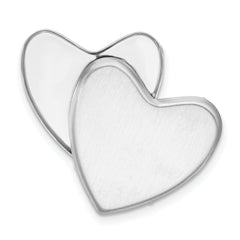 Sterling Silver Rhodium-plated Flower Ash Holder Heart Locket