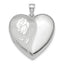 Flower Heart Ash Holder Locket in Sterling Silver, 30mm - Sophia Jewelers