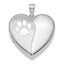 Prints Heart Ash Holder Locket in Sterling Silver, 30mm - Sophia Jewelers