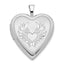 Heart with Wings Locket in Sterling Silver, 25mm Satin & Polished - Sophia Jewelers