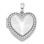 Sterling Silver Rhodium-plated CZ 23mm Heart Locket