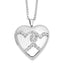 Diamond Fascination Diamond Mystique Sterling Silver Platinum-plated Diamond Double Heart Locket 18 Inch Necklace