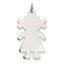 Sterling Silver Rhod-plated Eng. Girl Polished Front/Satin Back Disc Charm - Sophia Jewelers
