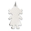 Sterling Silver Rhod-plated Eng. Girl Polished Front/Satin Back Disc Charm - Sophia Jewelers