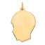 Sterling Silver GP Engraveable Boy Polished Disc Charm - Sophia Jewelers