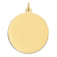 Engraveable Round Disc Charm in Gold-Plated Sterling Silver, 33mm - Sophia Jewelers