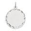 Eng. Rnd Round Disc Charm in Sterling Silver, 19x26mm Engravable - Sophia Jewelers