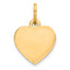 Sterling Silver GP Engraveable Heart Polished Disc Charm