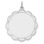 Disc Charm in Sterling Silver, 31mm Satin & Polished Engravable - Sophia Jewelers