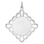 Disc Charm in Sterling Silver, 37mm Engravable, Front Back - Sophia Jewelers