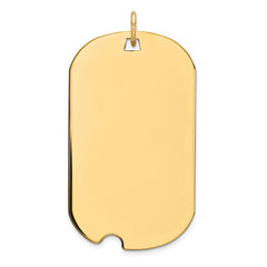 Sterling Silver GP Engraveable Dog Tag Disc Charm