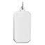 Engravable Rectangle Disc Charm in Sterling Silver, Polished & Satin Finish - Sophia Jewelers