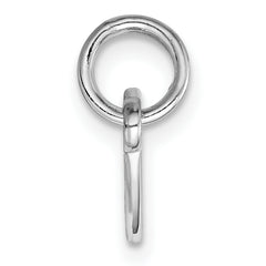 SS Rh-plt Engraveable Double Heart Polished Front/Satin Back Plate