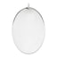 Sterl Silver Rh-plt Engraveable Oval Polished Front/Satin Back Disc Charm