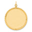 Sterling Silver GP Engraveable Round with Rope Polished Disc