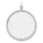 Round Disc Pendant in Sterling Silver with Rope Edge, 39mm Engravable - Sophia Jewelers