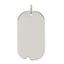 Sterling Silver Rhod-plate Eng. Dog Tag Polish Front/Satin Back Disc Charm