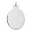 Oval Disc Charm in Sterling Silver, 28mm Engravable - Sophia Jewelers
