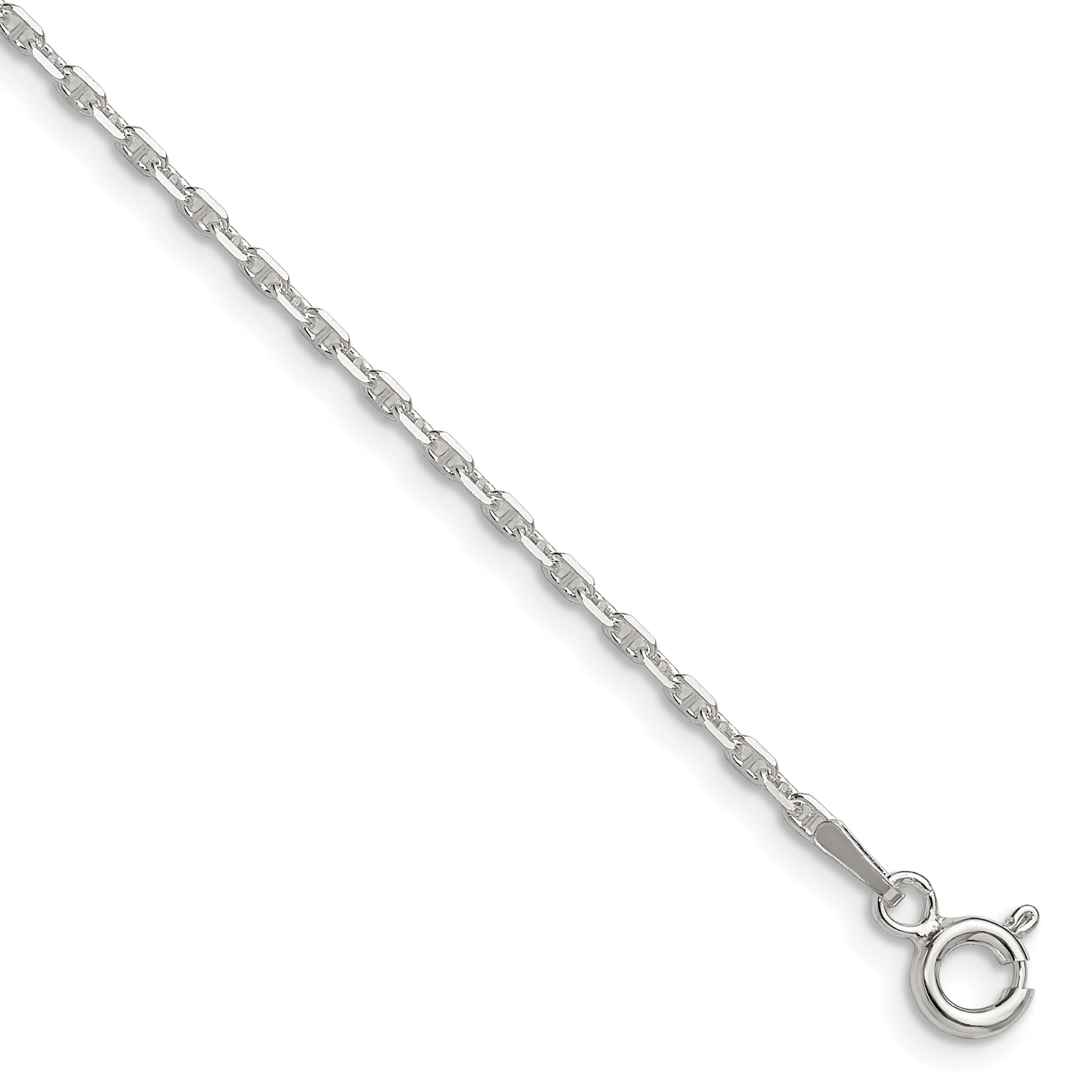 Sterling Silver Polished and D/C 1.75mm Marine Link Chain