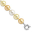 White Pearl Hand-Knotted Bracelet in Sterling Silver, 13mm, 7.5 Inch - Sophia Jewelers