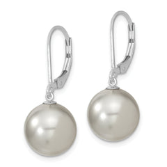Majestik 925 Sterling Silver Grey Shell Pearl Dangle Earrings Gift Ready