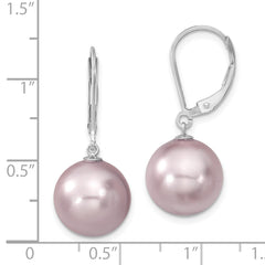 Sophia Jewelers Sterling Silver Rhodium-Plated Pearl Dangle Earrings