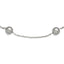 Sterling Silver Majestik 10-11mm Grey Shell Bead 7 Station Necklace