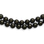 Sterling S Majestik Rh-pl 2 Row 10-11mm Blk Imitat Shell Pearl Necklace