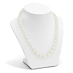 Majestik Sterling Silver Shell Pearl Necklace with Rhodium Plating