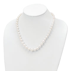 Majestik Sterling Silver Shell Pearl Necklace with Rhodium Plating