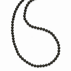 Sophia Jewelers Black Shell Pearl Hand-Knotted Slip-On Necklace 36 Elegant