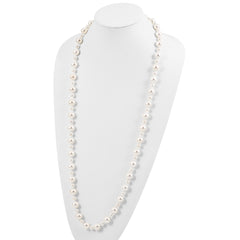 Elegant 36 White Shell Pearl Beaded Necklace by Sophia Jewelers